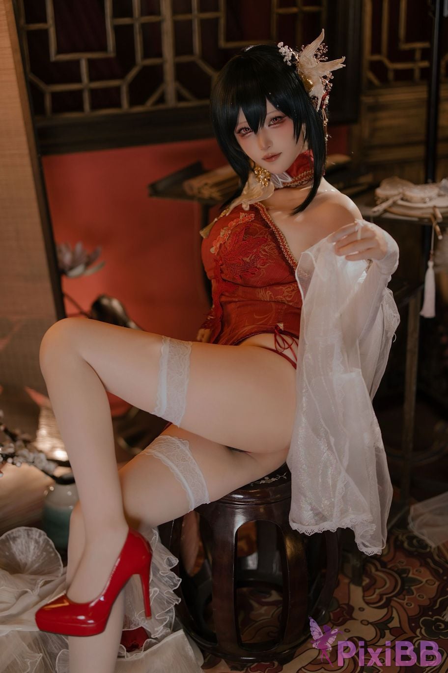 Cosplayer Island fish azur lane Zhenhai Beautiful night PixiBB.COM 019