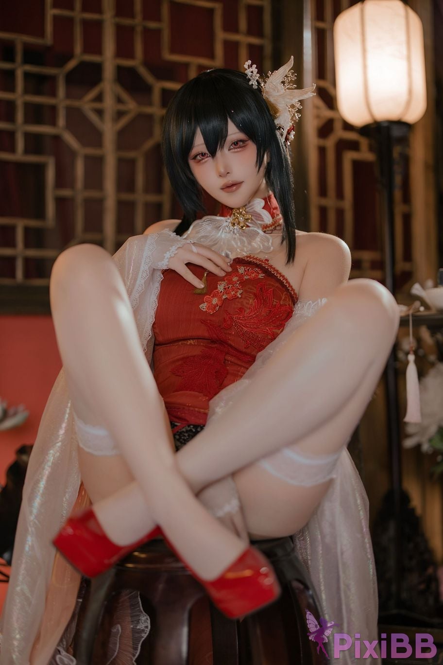 Cosplayer Island fish azur lane Zhenhai Beautiful night PixiBB.COM 025