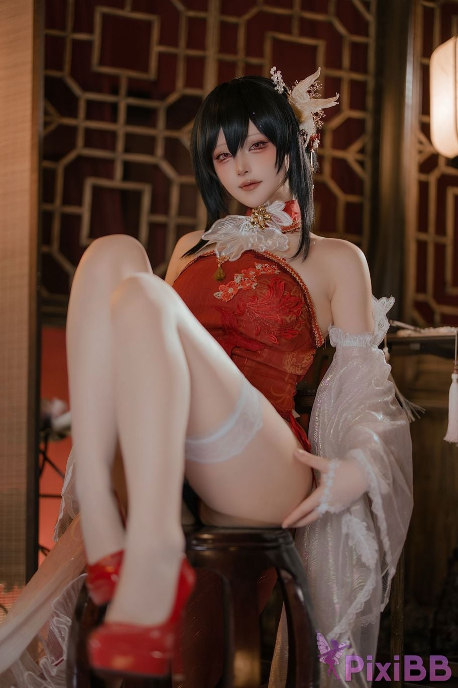 Cosplayer Island fish azur lane Zhenhai Beautiful night PixiBB.COM 026