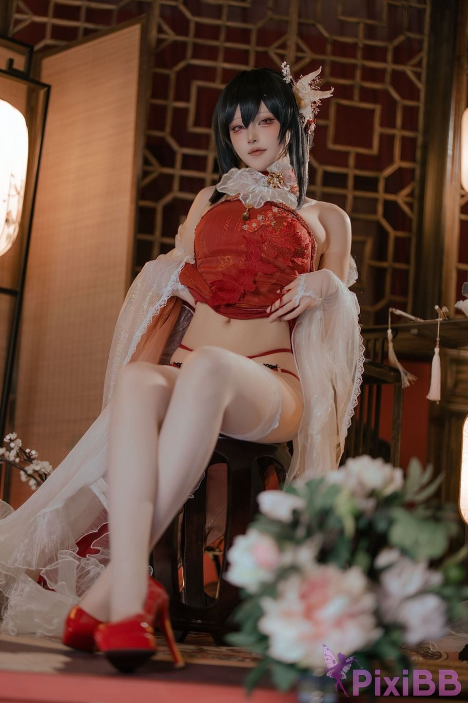 Cosplayer Island fish azur lane Zhenhai Beautiful night PixiBB.COM 029