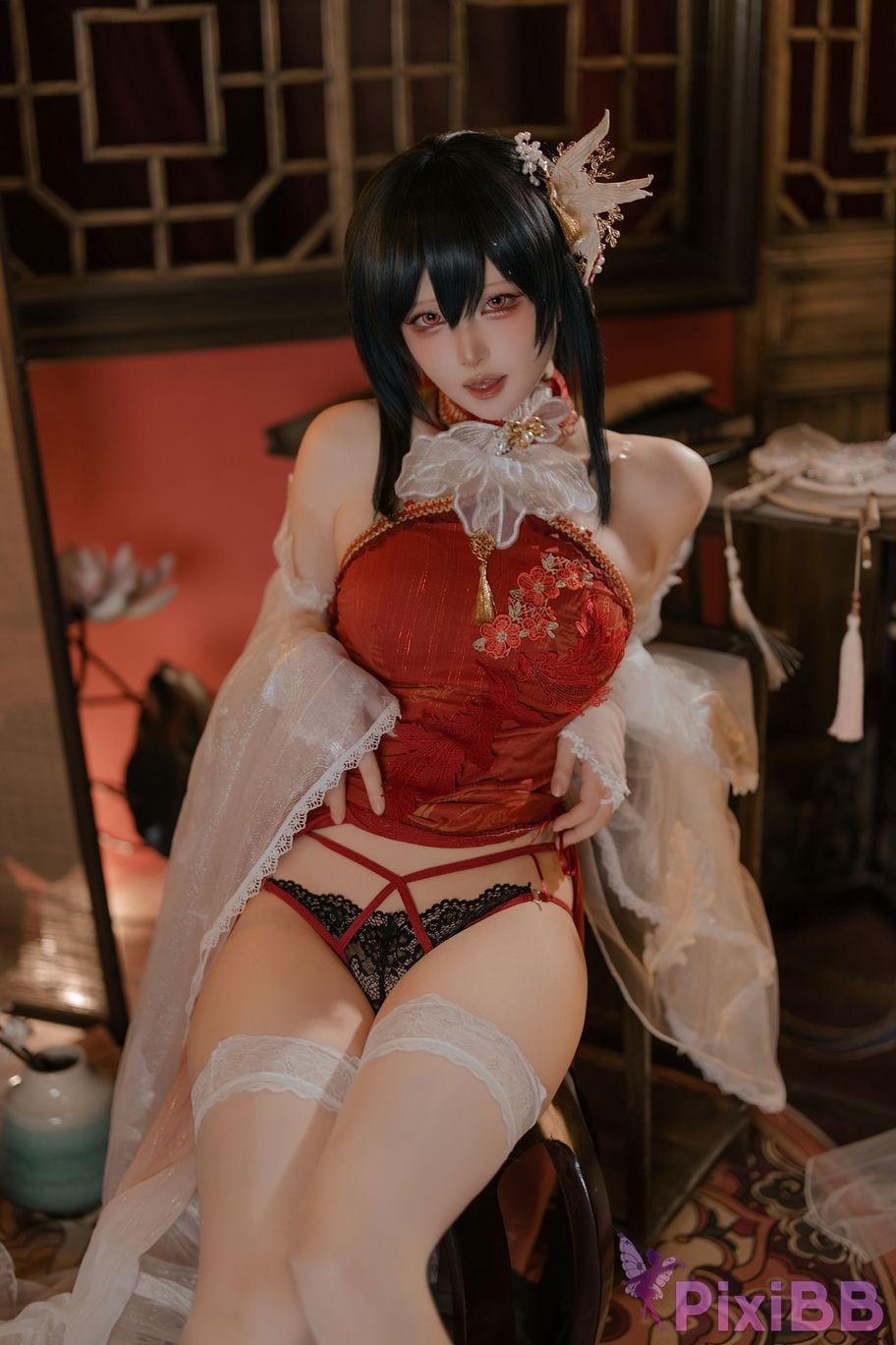 Cosplayer Island fish azur lane Zhenhai Beautiful night PixiBB.COM 030