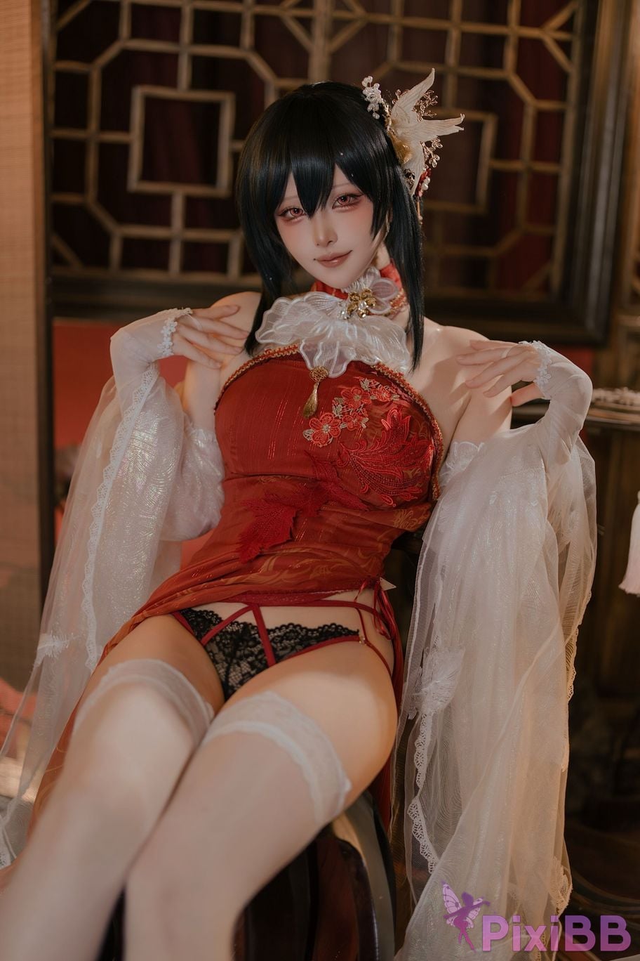 Cosplayer Island fish azur lane Zhenhai Beautiful night PixiBB.COM 031