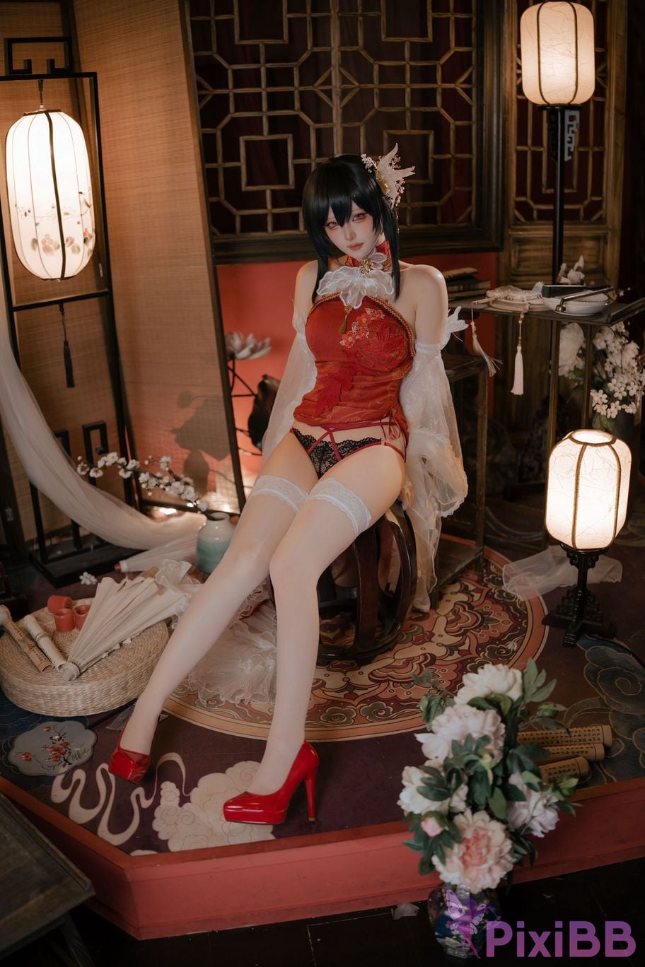 Cosplayer Island fish azur lane Zhenhai Beautiful night PixiBB.COM 033
