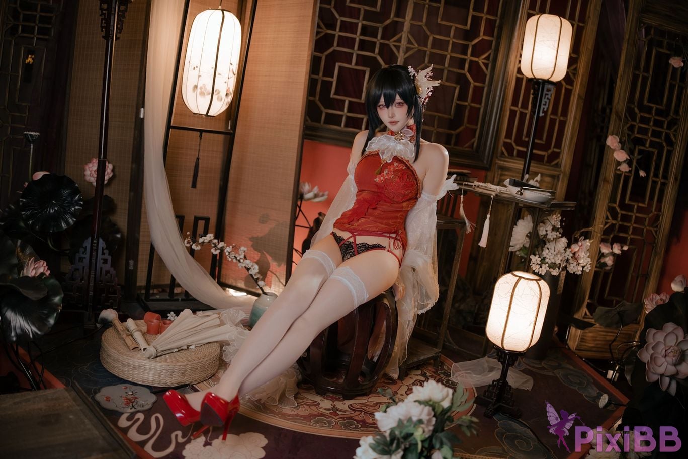 Cosplayer Island fish azur lane Zhenhai Beautiful night PixiBB.COM 034