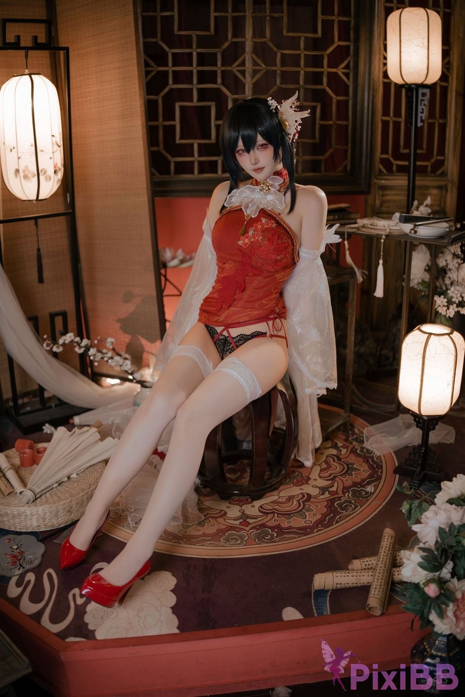 Cosplayer Island fish azur lane Zhenhai Beautiful night PixiBB.COM 035