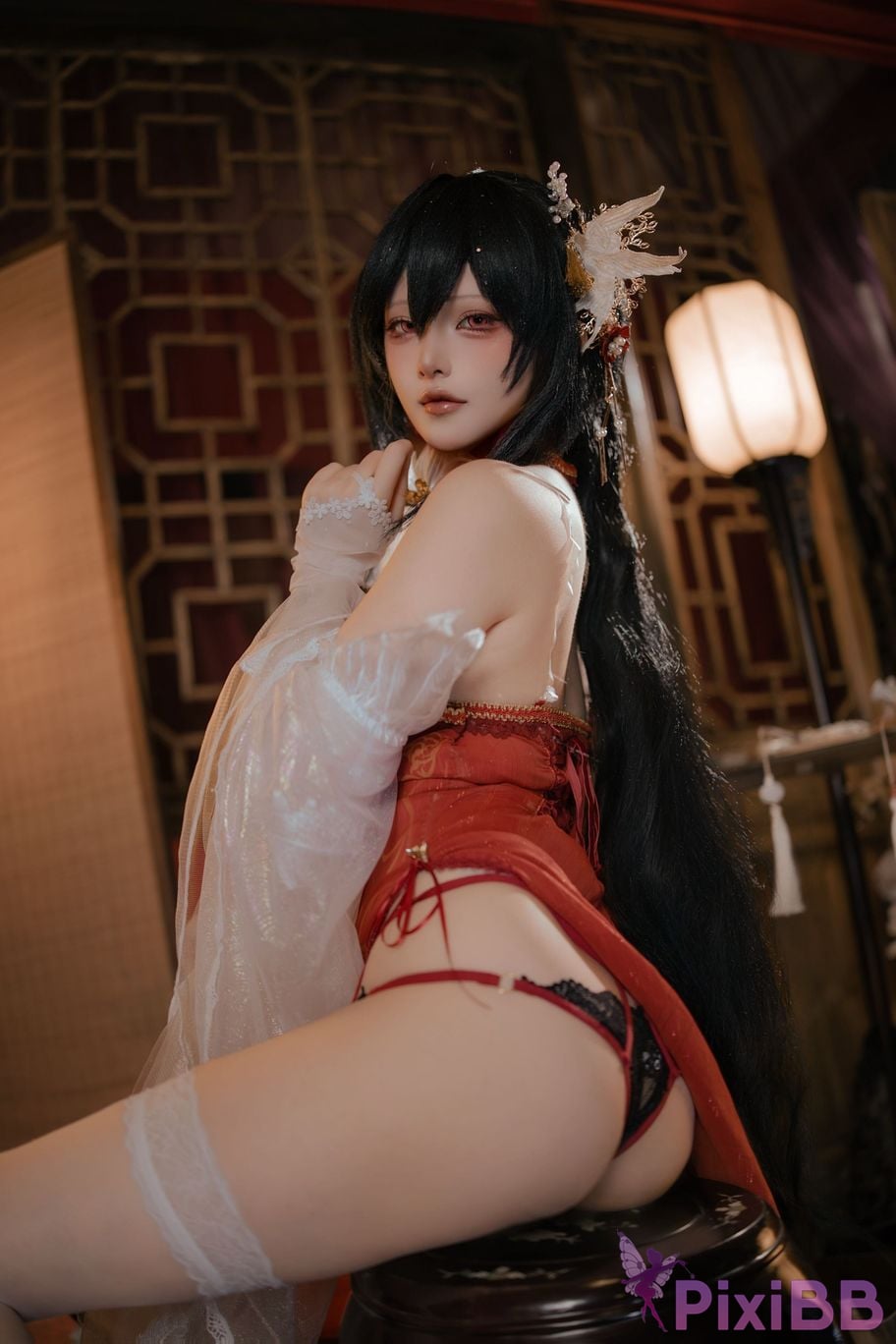 Cosplayer Island fish azur lane Zhenhai Beautiful night PixiBB.COM 036