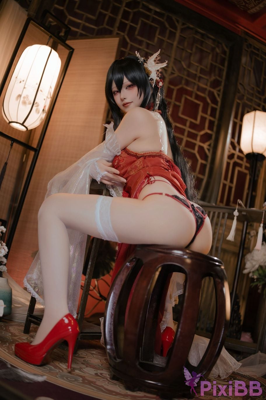 Cosplayer Island fish azur lane Zhenhai Beautiful night PixiBB.COM 044
