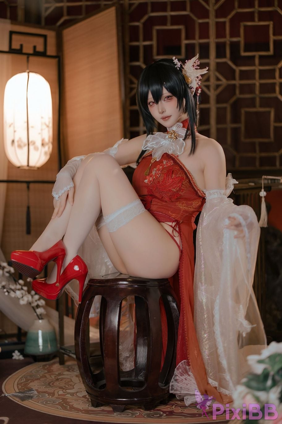 Cosplayer Island fish azur lane Zhenhai Beautiful night PixiBB.COM 045