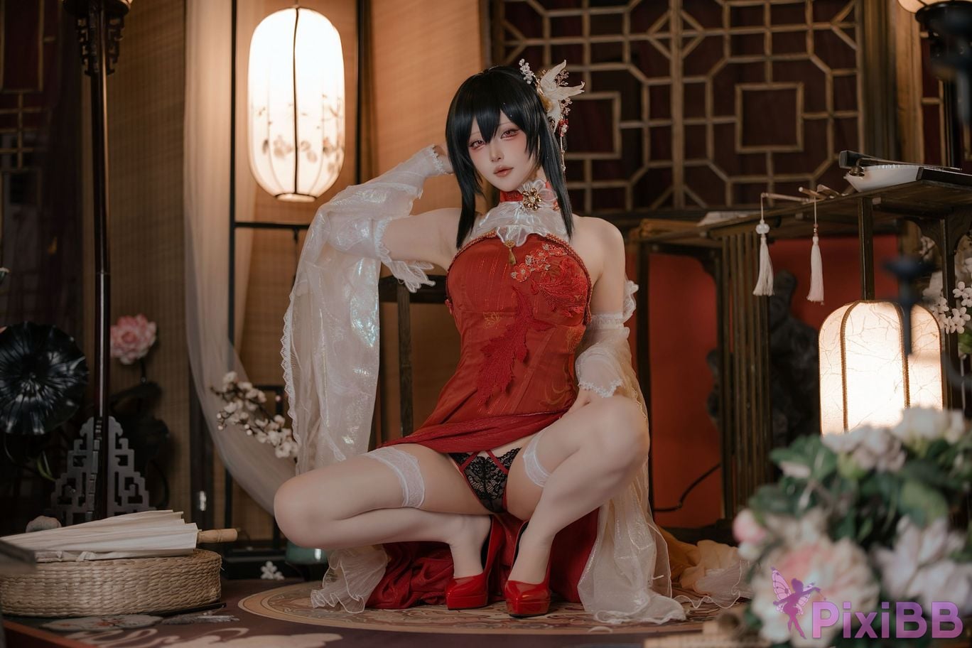 Cosplayer Island fish azur lane Zhenhai Beautiful night PixiBB.COM 047