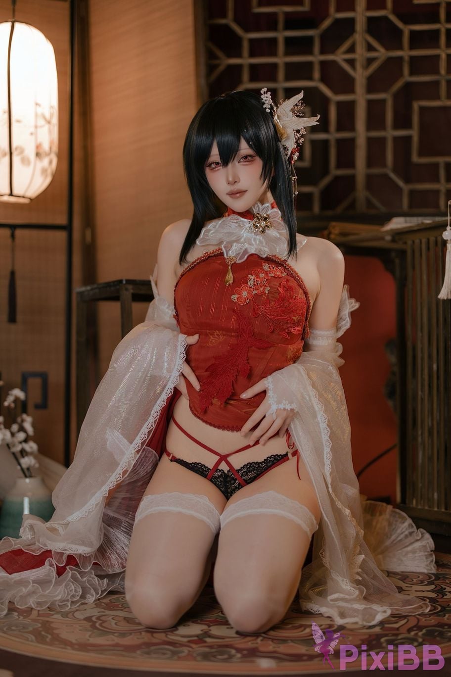 Cosplayer Island fish azur lane Zhenhai Beautiful night PixiBB.COM 048