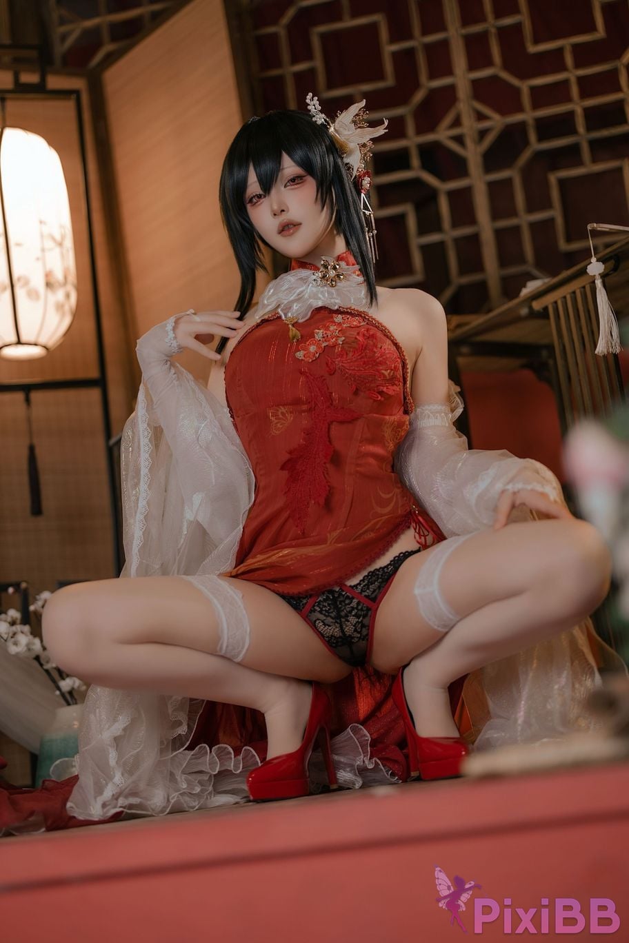 Cosplayer Island fish azur lane Zhenhai Beautiful night PixiBB.COM 049