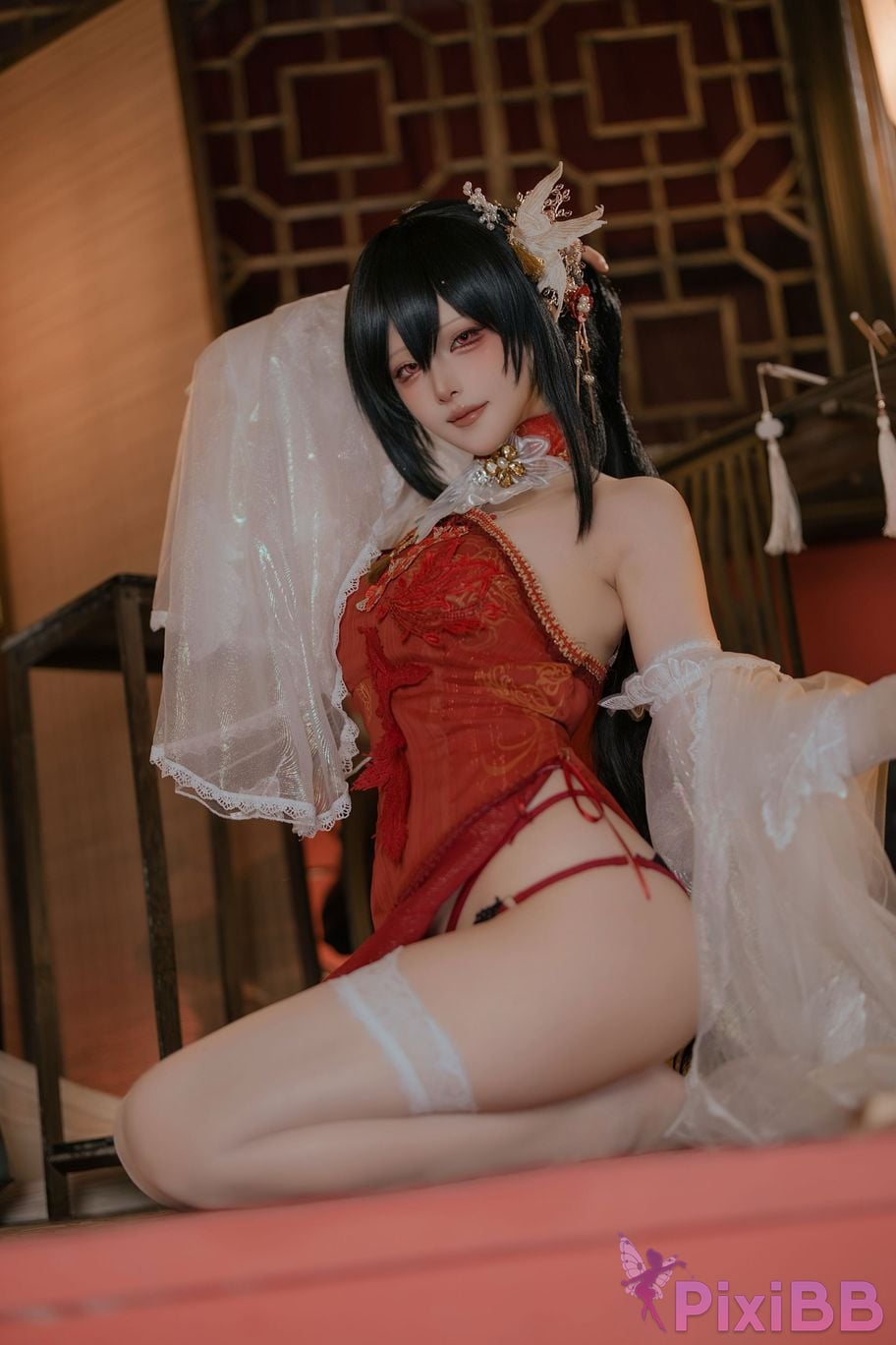 Cosplayer Island fish azur lane Zhenhai Beautiful night PixiBB.COM 061