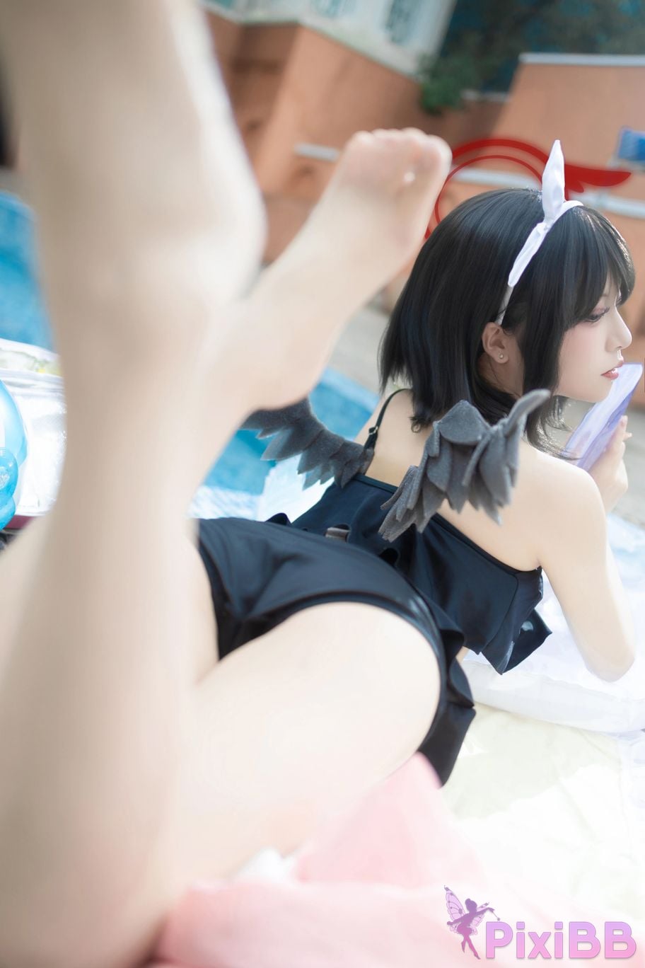 Cosplayer Zhiyue Etsu ko Blue Archive Seizan Mashiro swimsuit PixiBB.COM 026
