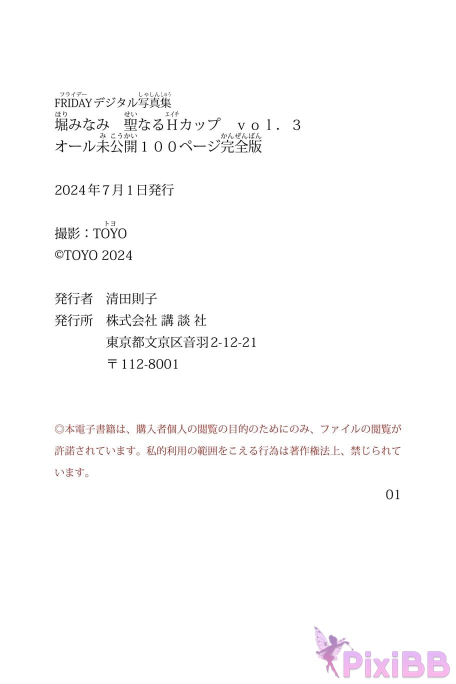 Japanese Idol Minami Hori FRIDAY digital photo book holy H cup Vol.3 All unreleased 100 Full page version PixiBB.COM 121