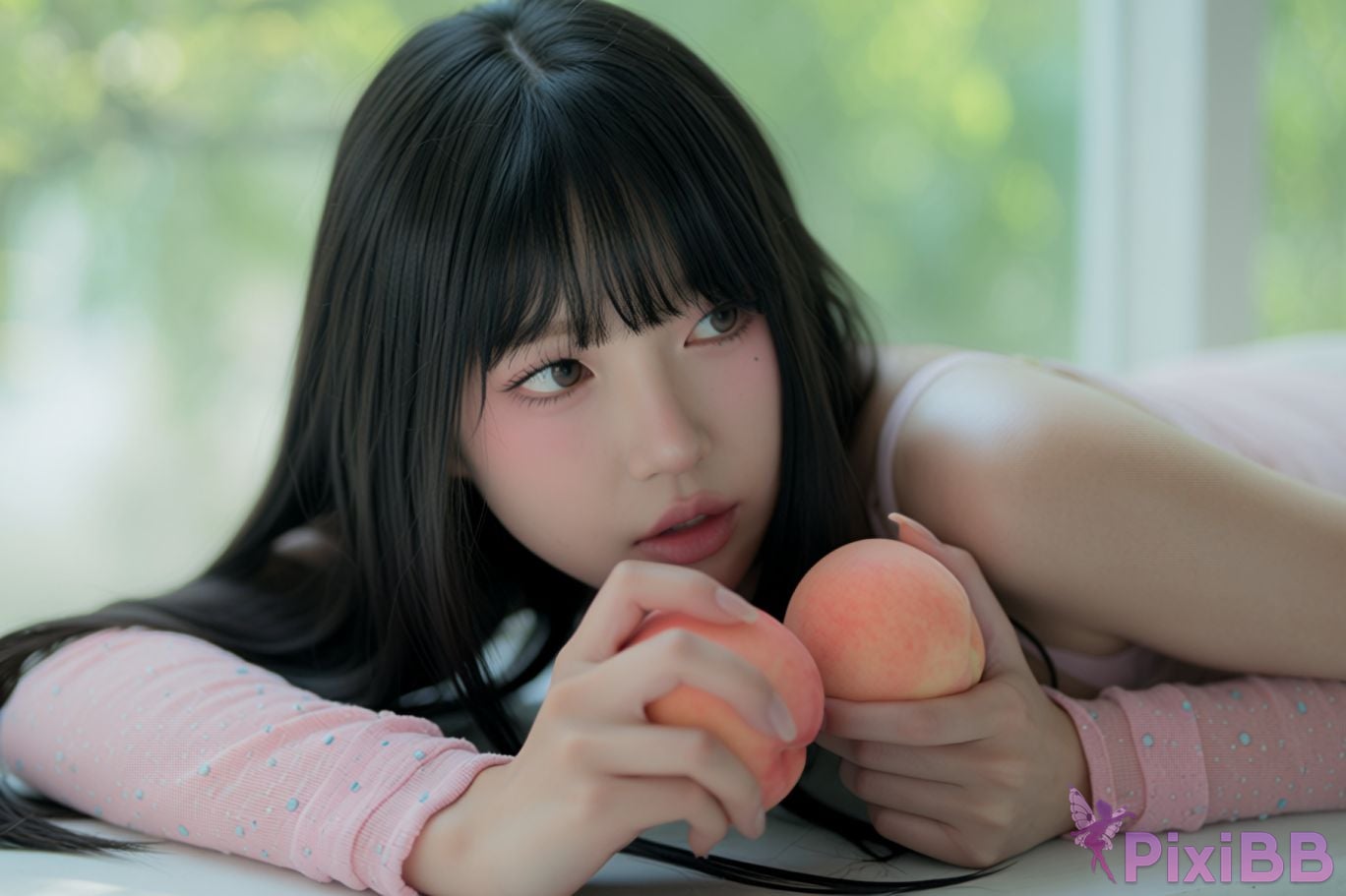AI Enhanced Dongeuran round Peach PixiBB.COM 015