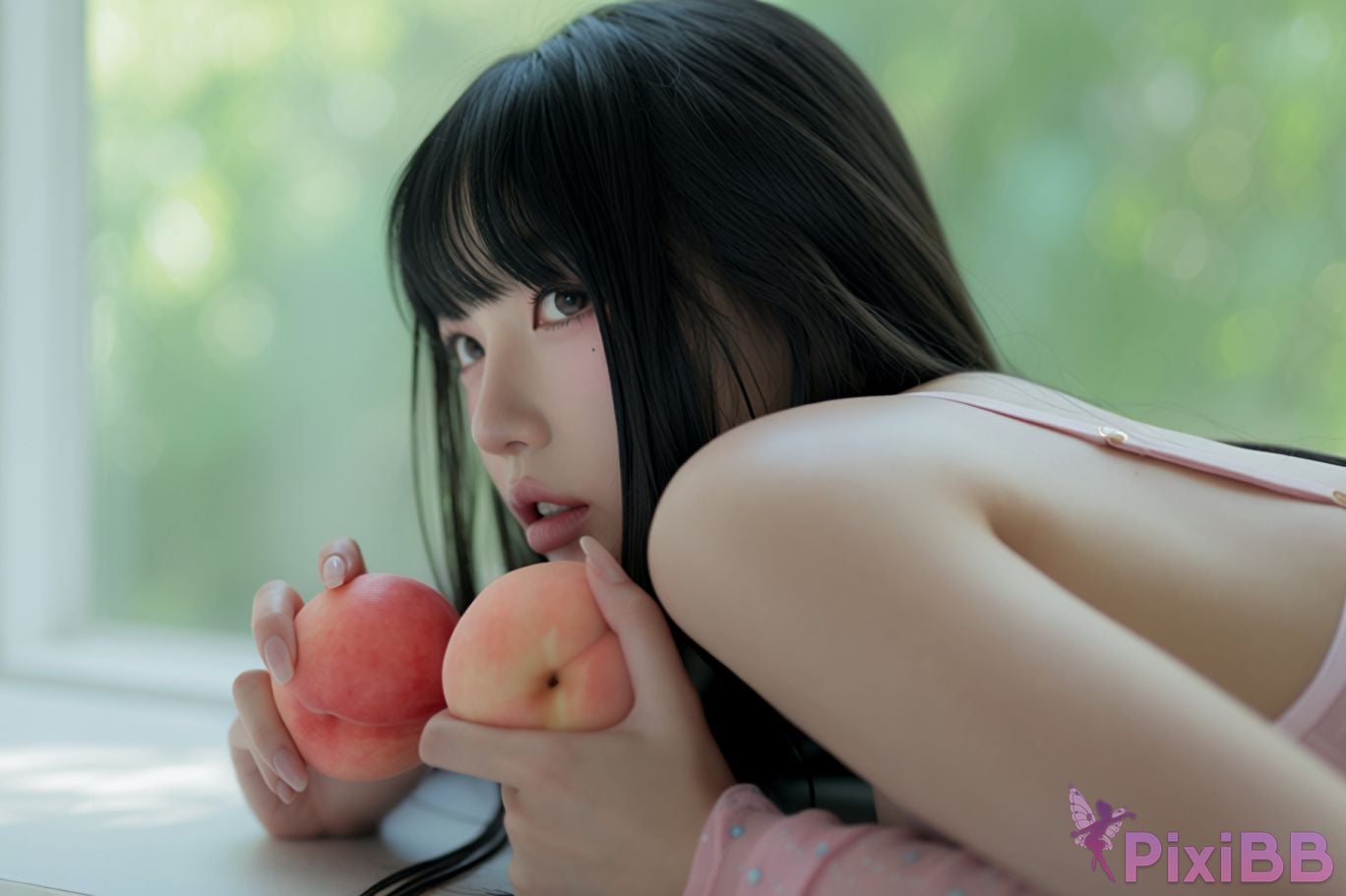 AI Enhanced Dongeuran round Peach PixiBB.COM 016