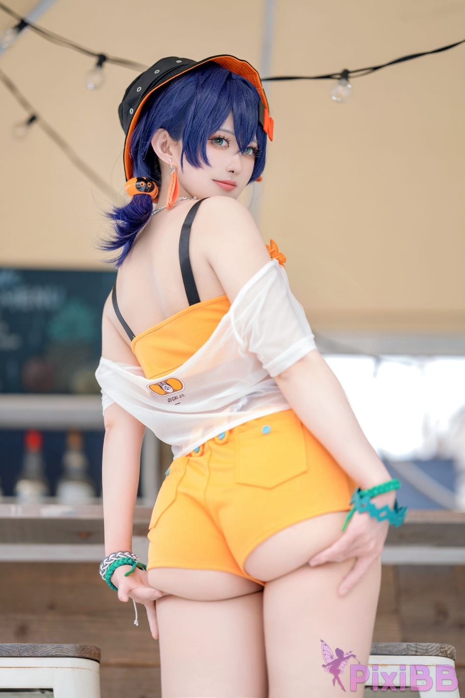 Cosplayer trace back sukki Zenless Zone Zero bell swimsuit PixiBB.COM 003