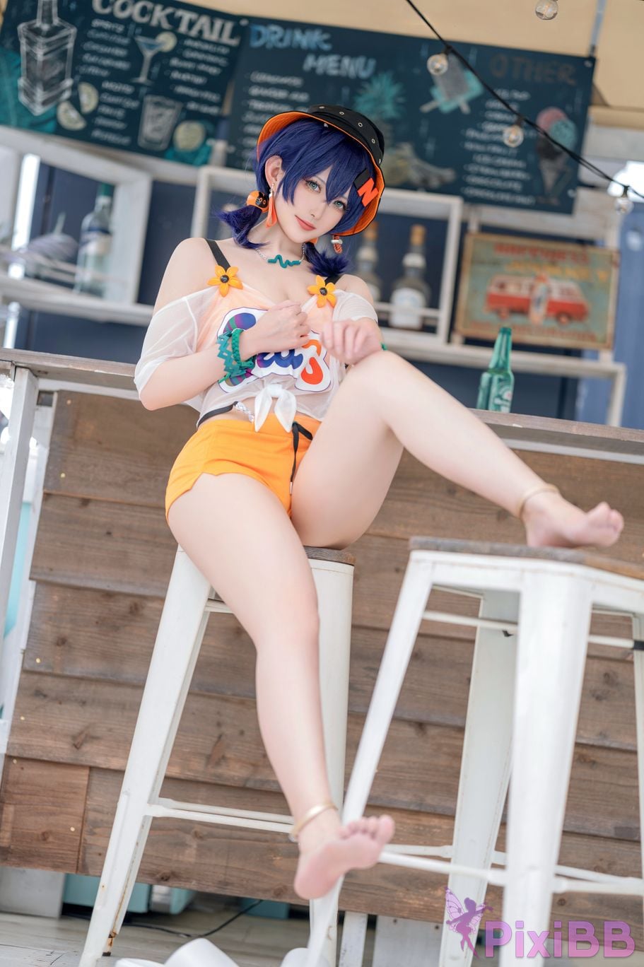 Cosplayer trace back sukki Zenless Zone Zero bell swimsuit PixiBB.COM 005