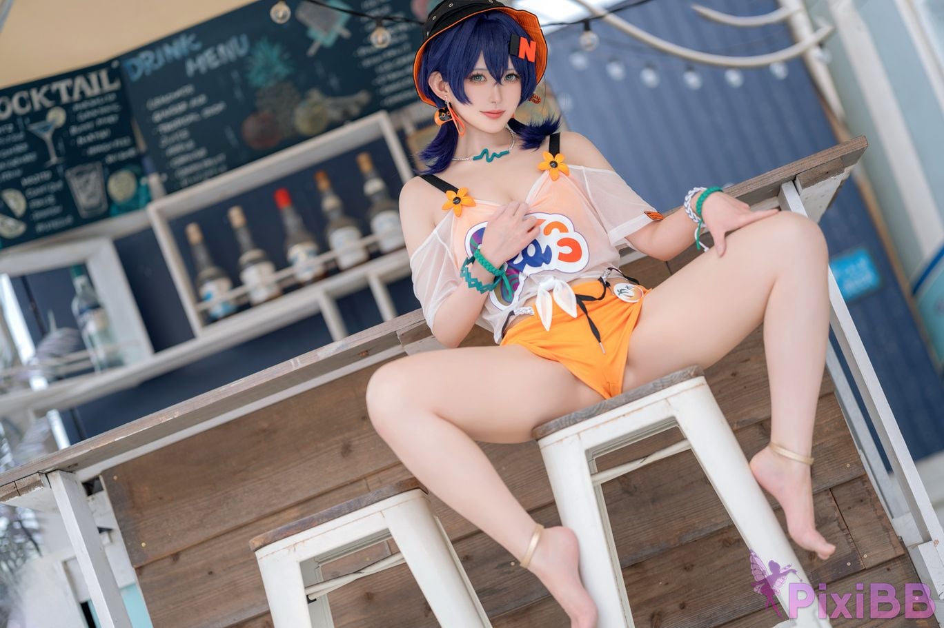 Cosplayer trace back sukki Zenless Zone Zero bell swimsuit PixiBB.COM 016