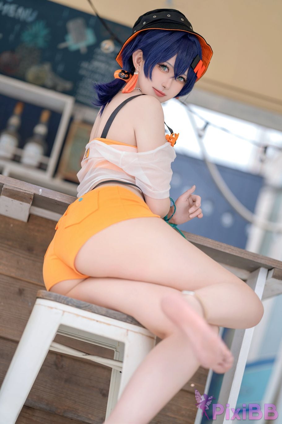 Cosplayer trace back sukki Zenless Zone Zero bell swimsuit PixiBB.COM 018