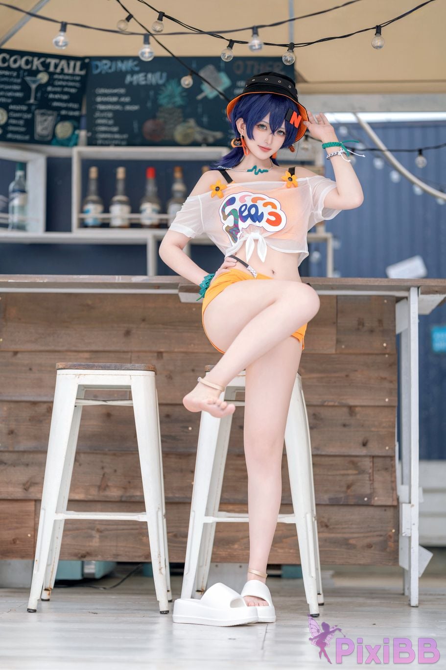 Cosplayer trace back sukki Zenless Zone Zero bell swimsuit PixiBB.COM 019