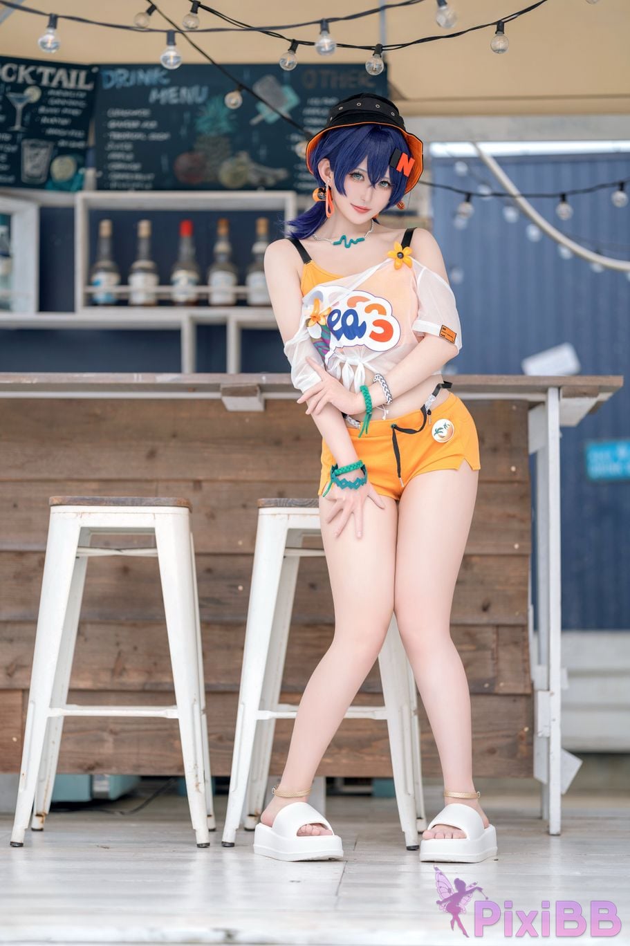 Cosplayer trace back sukki Zenless Zone Zero bell swimsuit PixiBB.COM 025