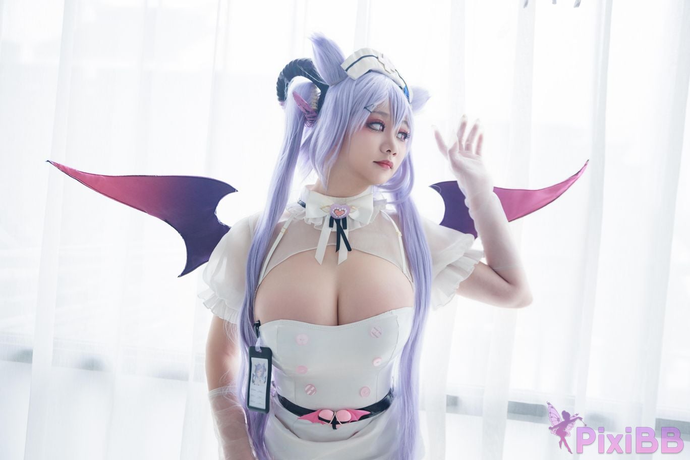 Cosplayer A Xuexue Genshin Carved succubus nurse PixiBB.COM 049