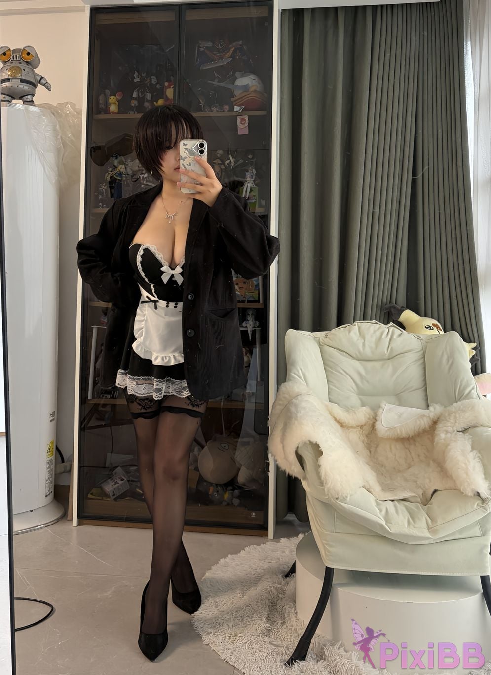 Cosplayer Ah Ban is very happy today tomboy maid PixiBB.COM 033