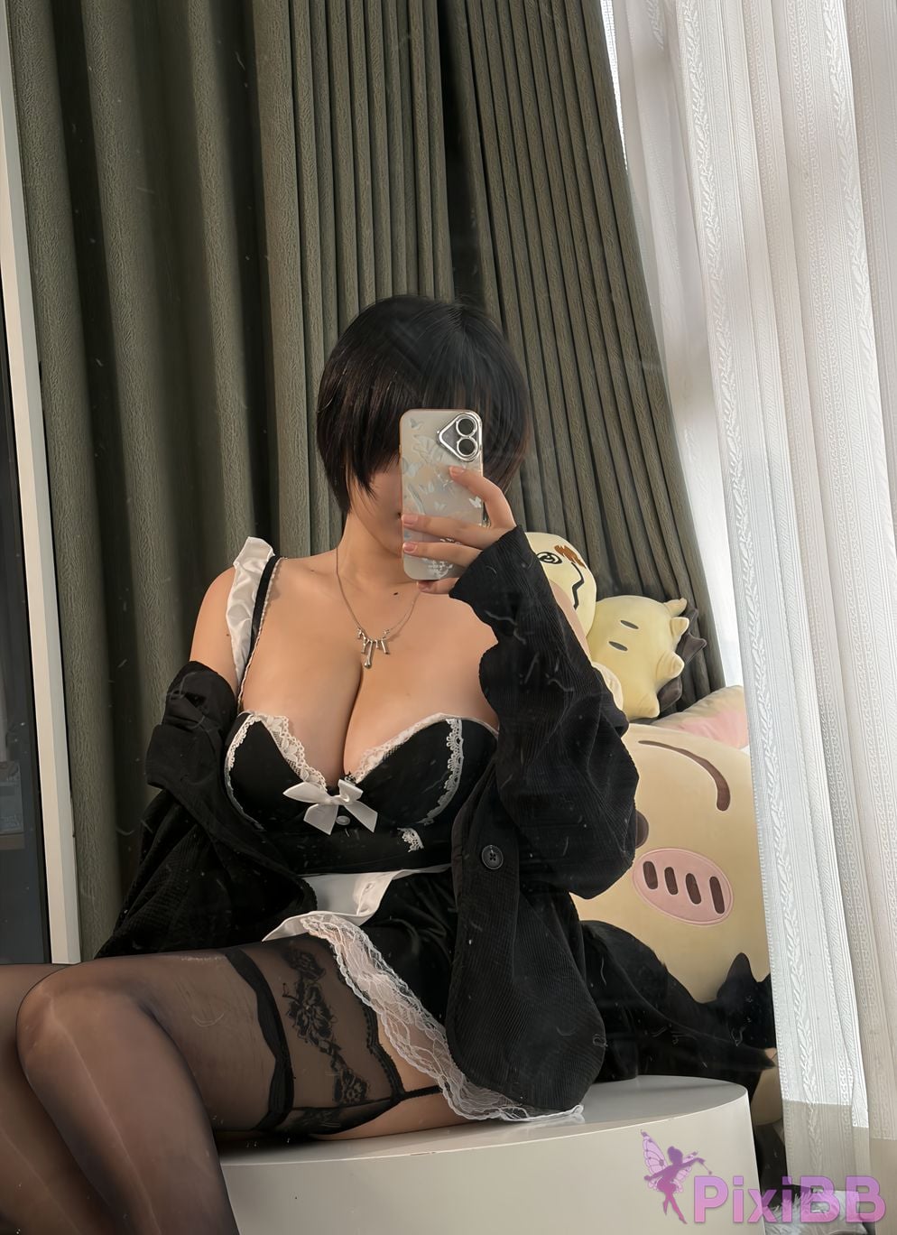 Cosplayer Ah Ban is very happy today tomboy maid PixiBB.COM 085
