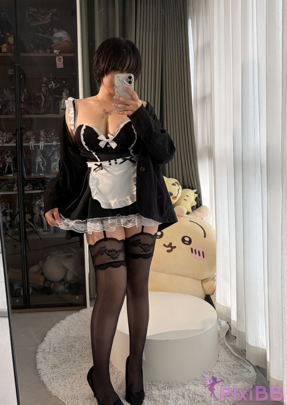 Cosplayer Ah Ban is very happy today tomboy maid PixiBB.COM 096