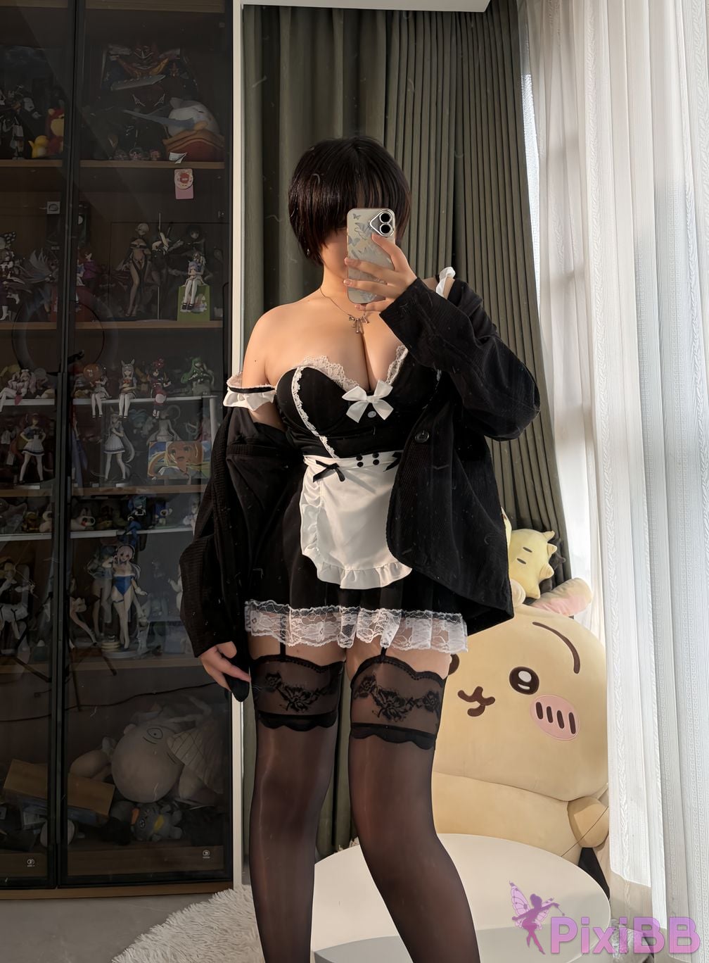 Cosplayer Ah Ban is very happy today tomboy maid PixiBB.COM 100
