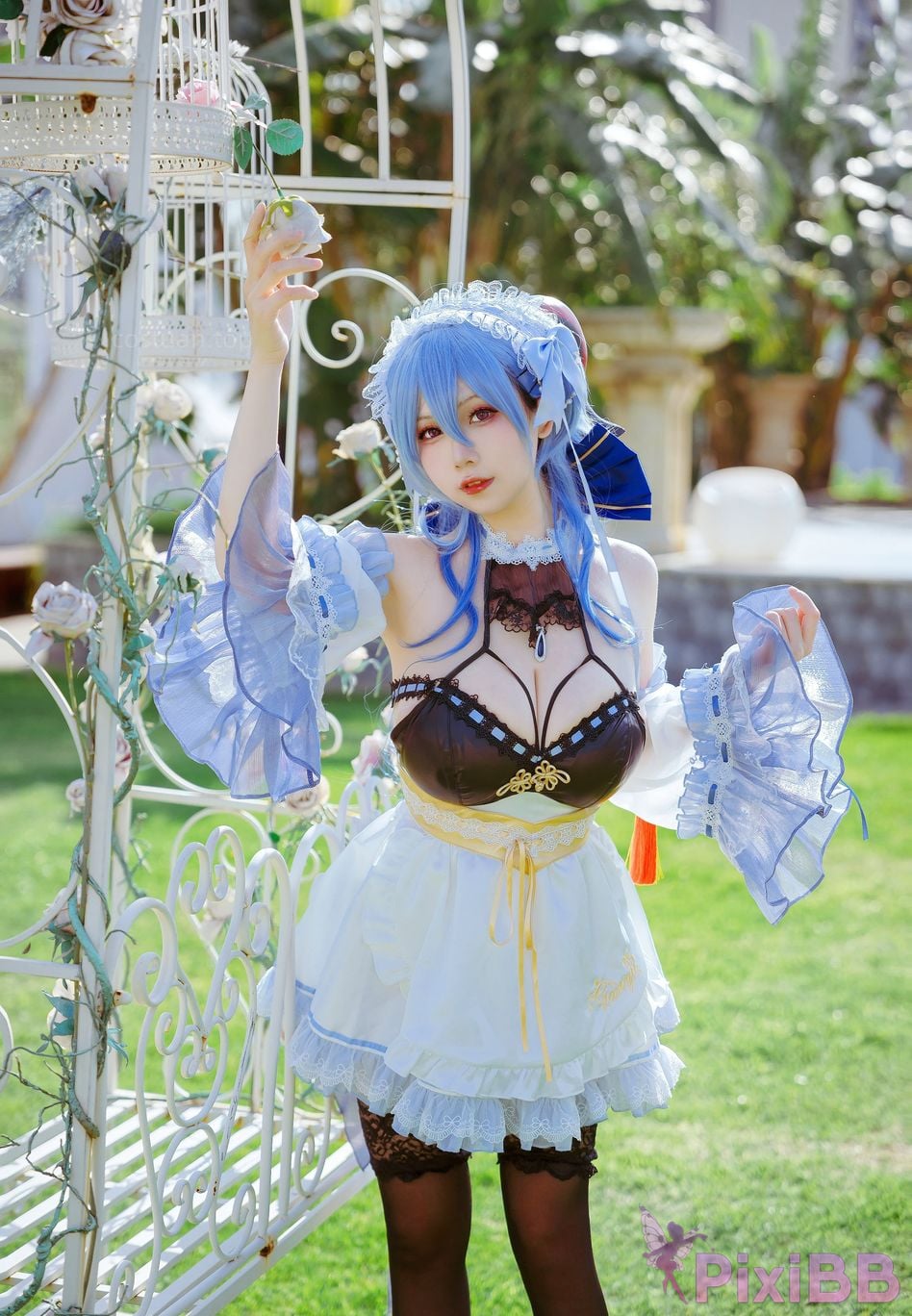 Cosplayer Last night 787 Genshin Ganyu fan maid PixiBB.COM 001
