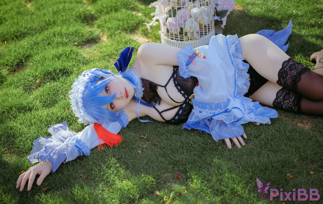 Cosplayer Last night 787 Genshin Ganyu fan maid PixiBB.COM 009