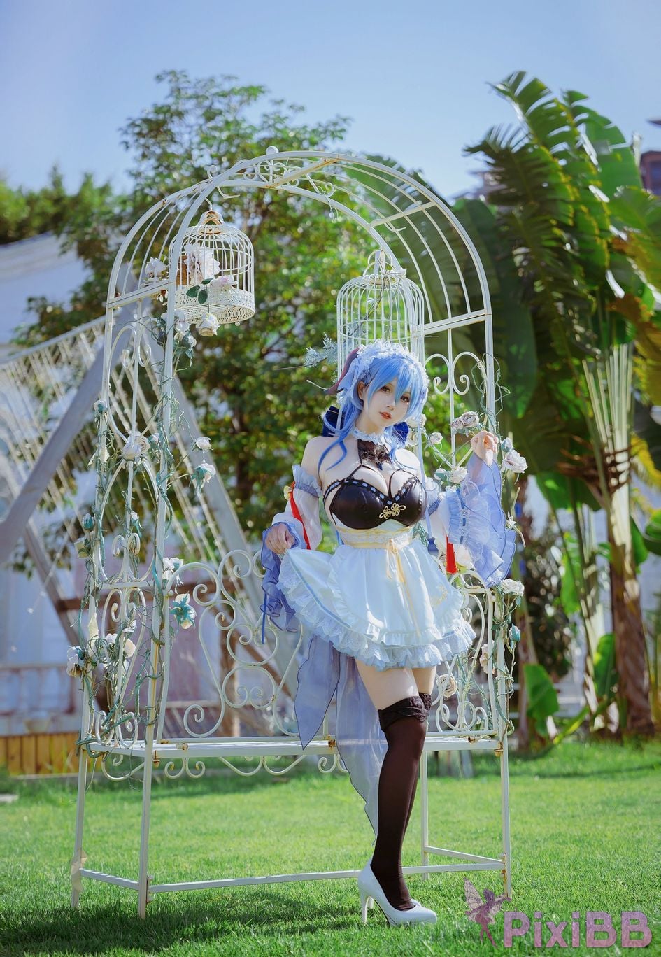 Cosplayer Last night 787 Genshin Ganyu fan maid PixiBB.COM 011