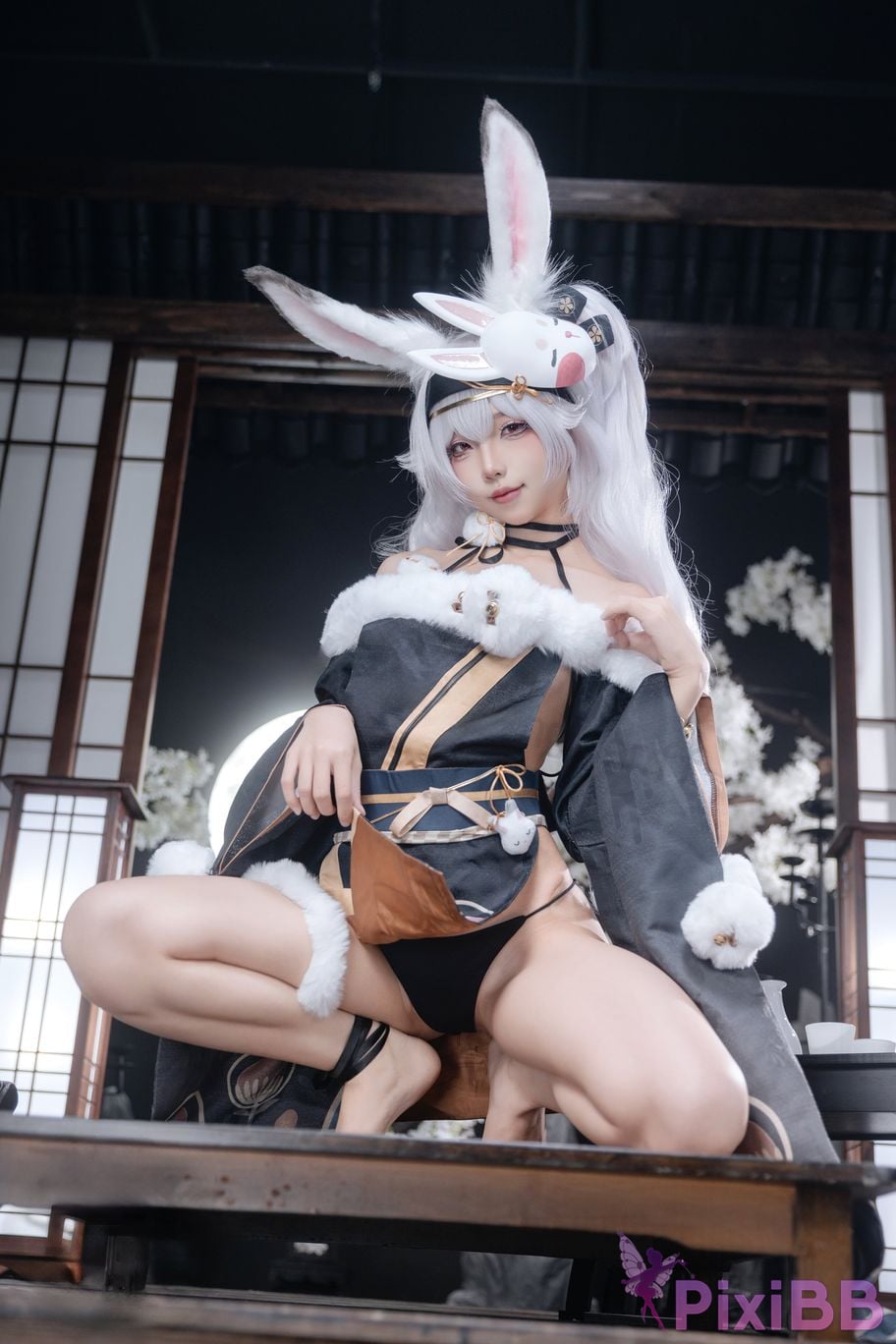 Cosplayer fox jiujiu Lafite Rabbit City Lord PixiBB.COM 005