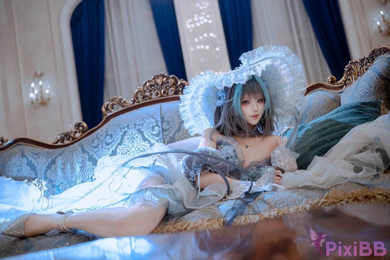 Cosplayer Tsuki Yueyin Cheshire scrapped manuscript PixiBB.COM 011