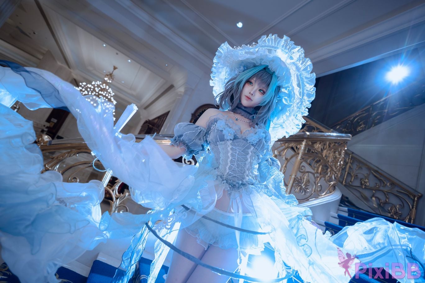 Cosplayer Tsuki Yueyin Cheshire scrapped manuscript PixiBB.COM 016