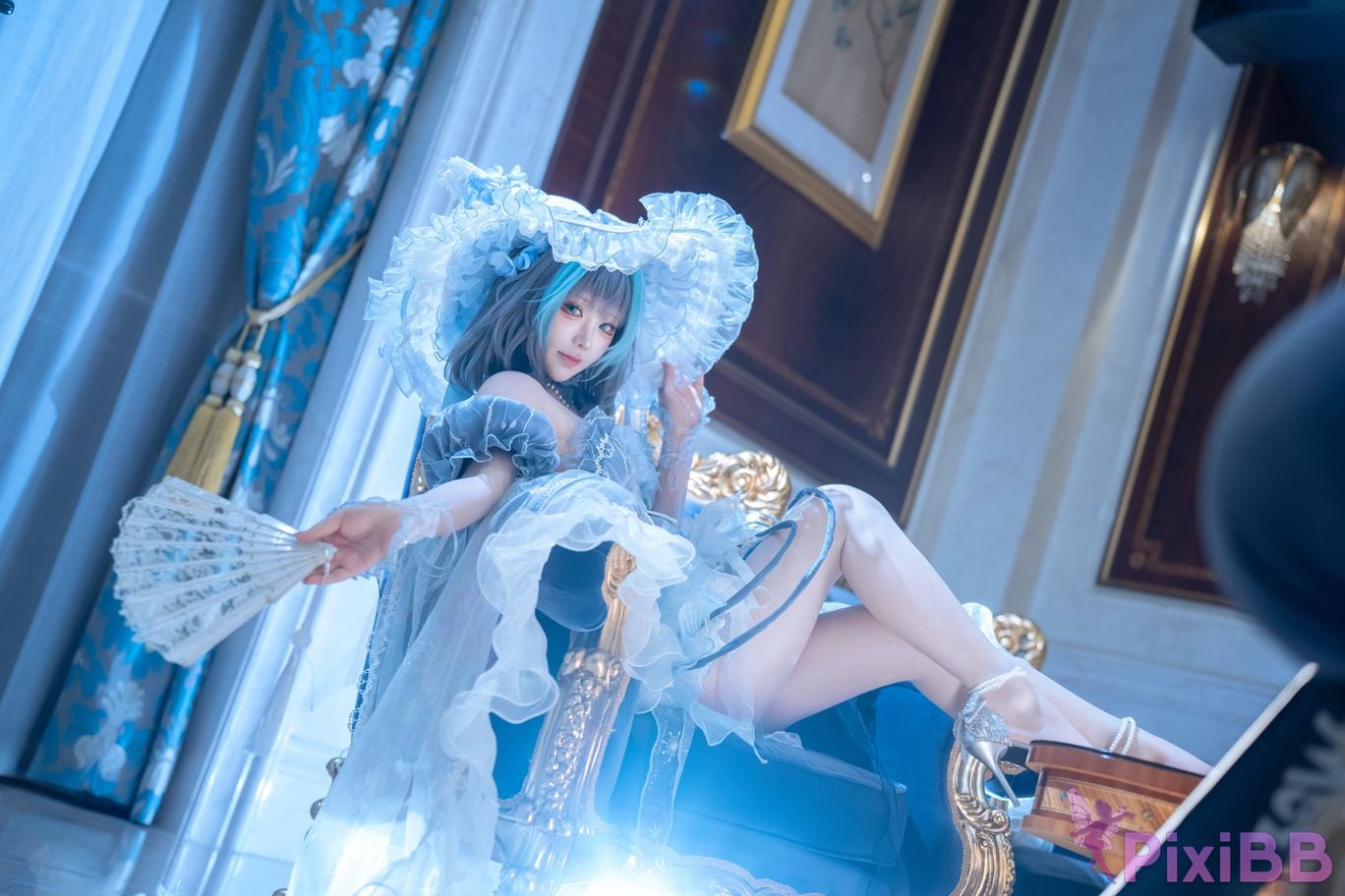 Cosplayer Tsuki Yueyin Cheshire scrapped manuscript PixiBB.COM 023