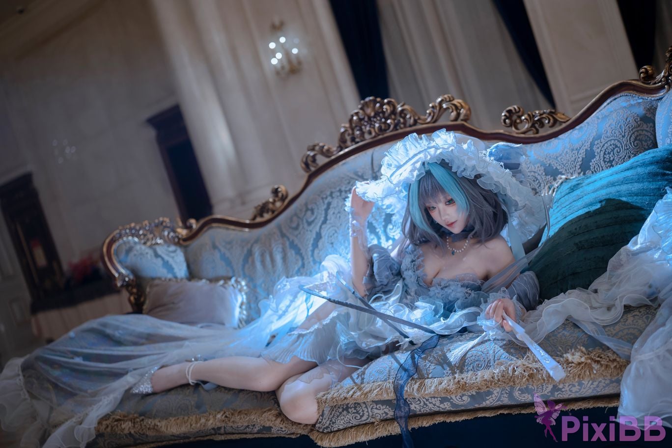 Cosplayer Tsuki Yueyin Cheshire scrapped manuscript PixiBB.COM 025