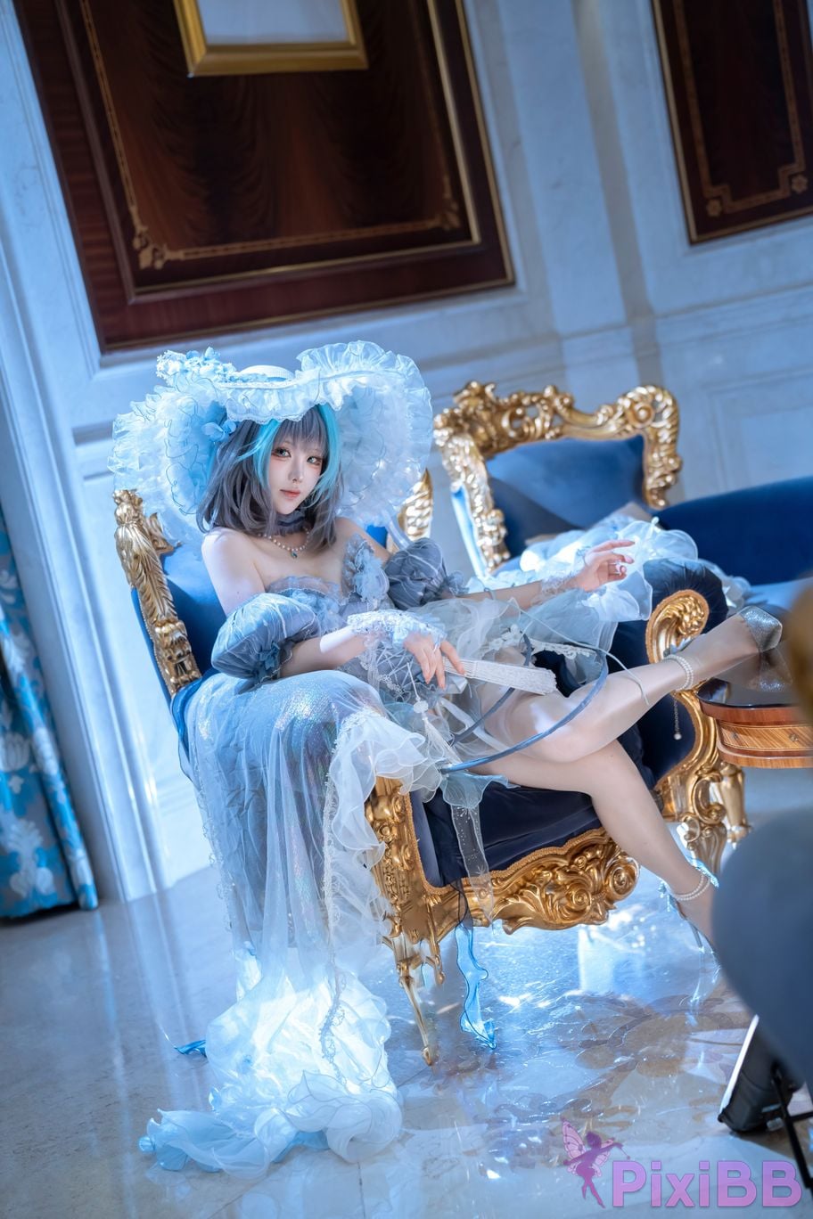 Cosplayer Tsuki Yueyin Cheshire scrapped manuscript PixiBB.COM 032