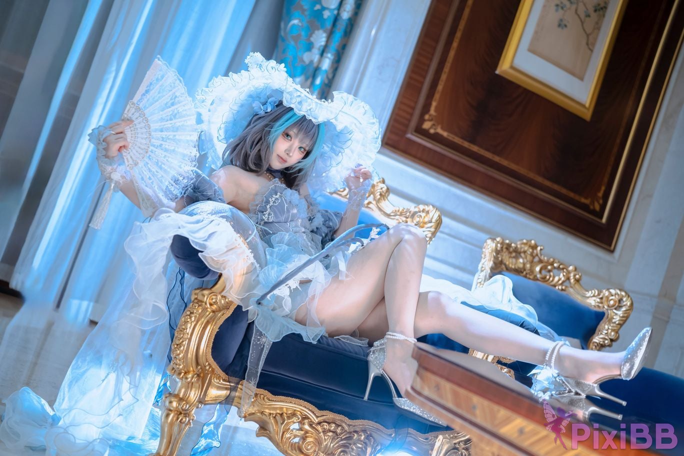 Cosplayer Tsuki Yueyin Cheshire scrapped manuscript PixiBB.COM 036