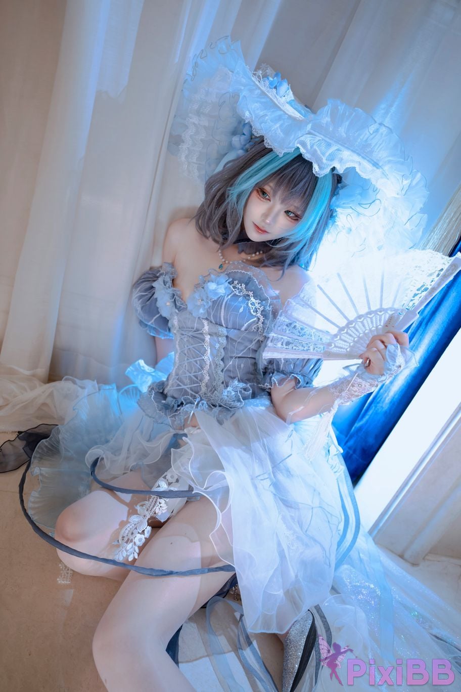 Cosplayer Tsuki Yueyin Cheshire scrapped manuscript PixiBB.COM 045