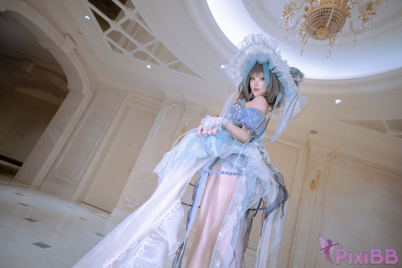 Cosplayer Tsuki Yueyin Cheshire scrapped manuscript PixiBB.COM 046