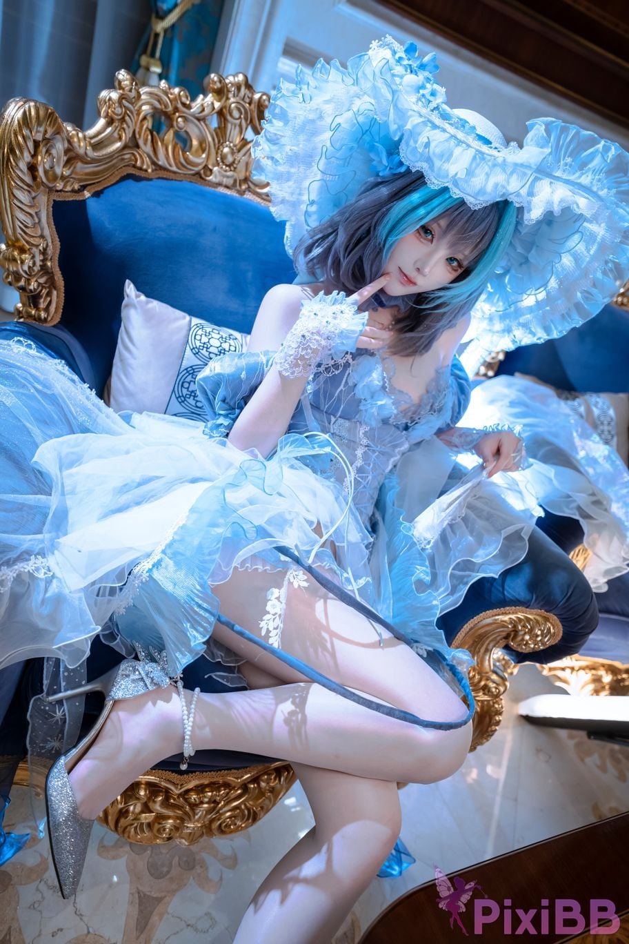 Cosplayer Tsuki Yueyin Cheshire scrapped manuscript PixiBB.COM 048