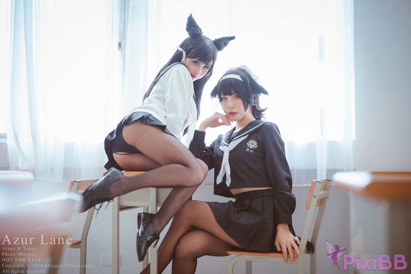 Coser Rinka and Shiina Kurumi Azur Lane Sailor Suit PixiBB.COM 004