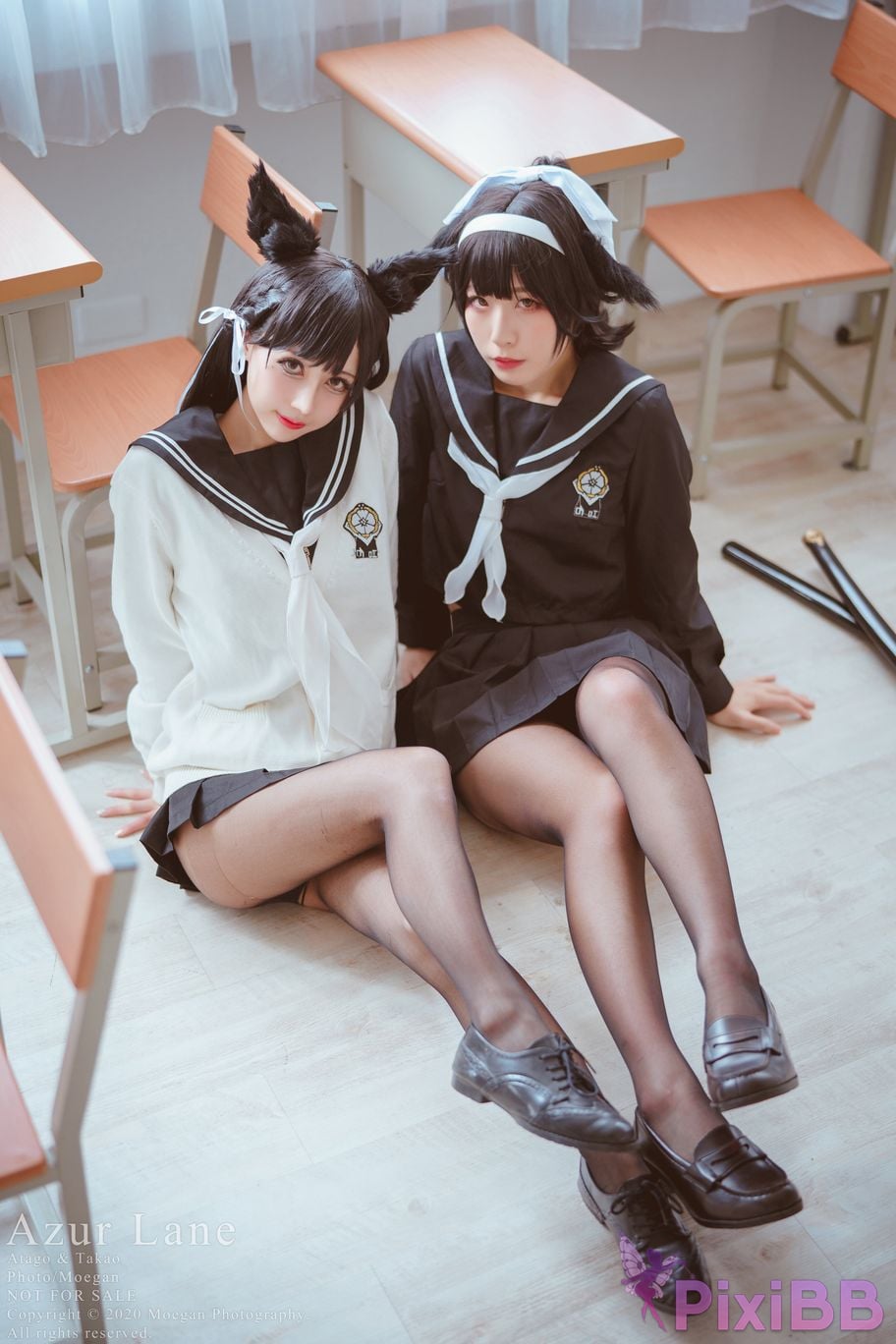 Coser Rinka and Shiina Kurumi Azur Lane Sailor Suit PixiBB.COM 005