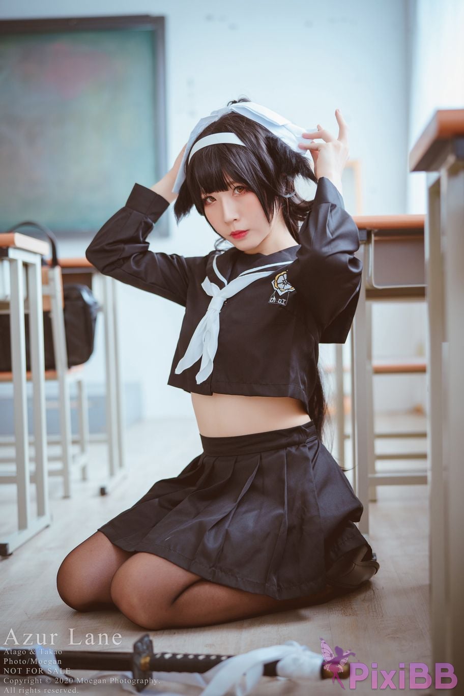 Coser Rinka and Shiina Kurumi Azur Lane Sailor Suit PixiBB.COM 010