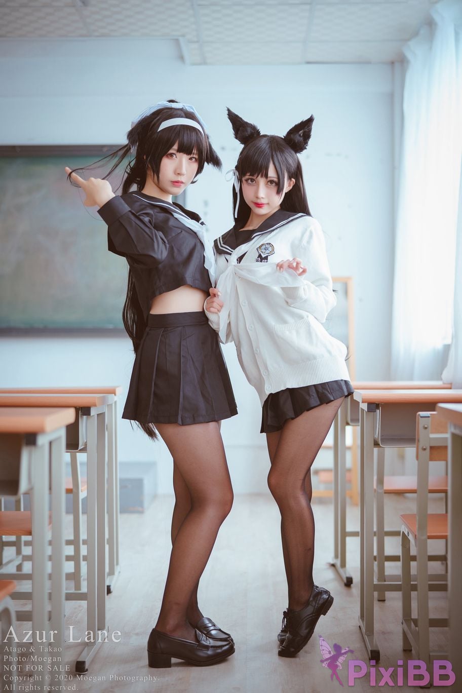Coser Rinka and Shiina Kurumi Azur Lane Sailor Suit PixiBB.COM 011