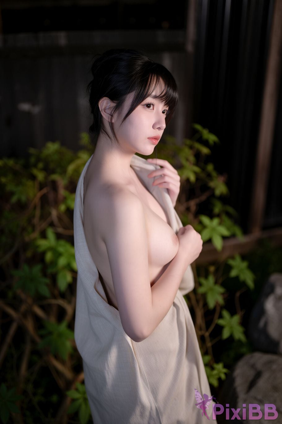 AI Enhanced BLUECAKE Lee Ahrin KIMONO PixiBB.COM 111