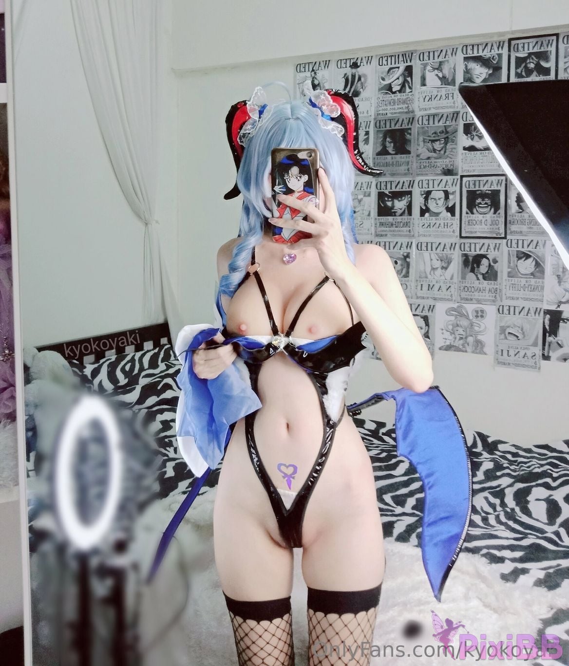 Cosplayer kyokoyaki Ganyu Succubus PixiBB.COM 006